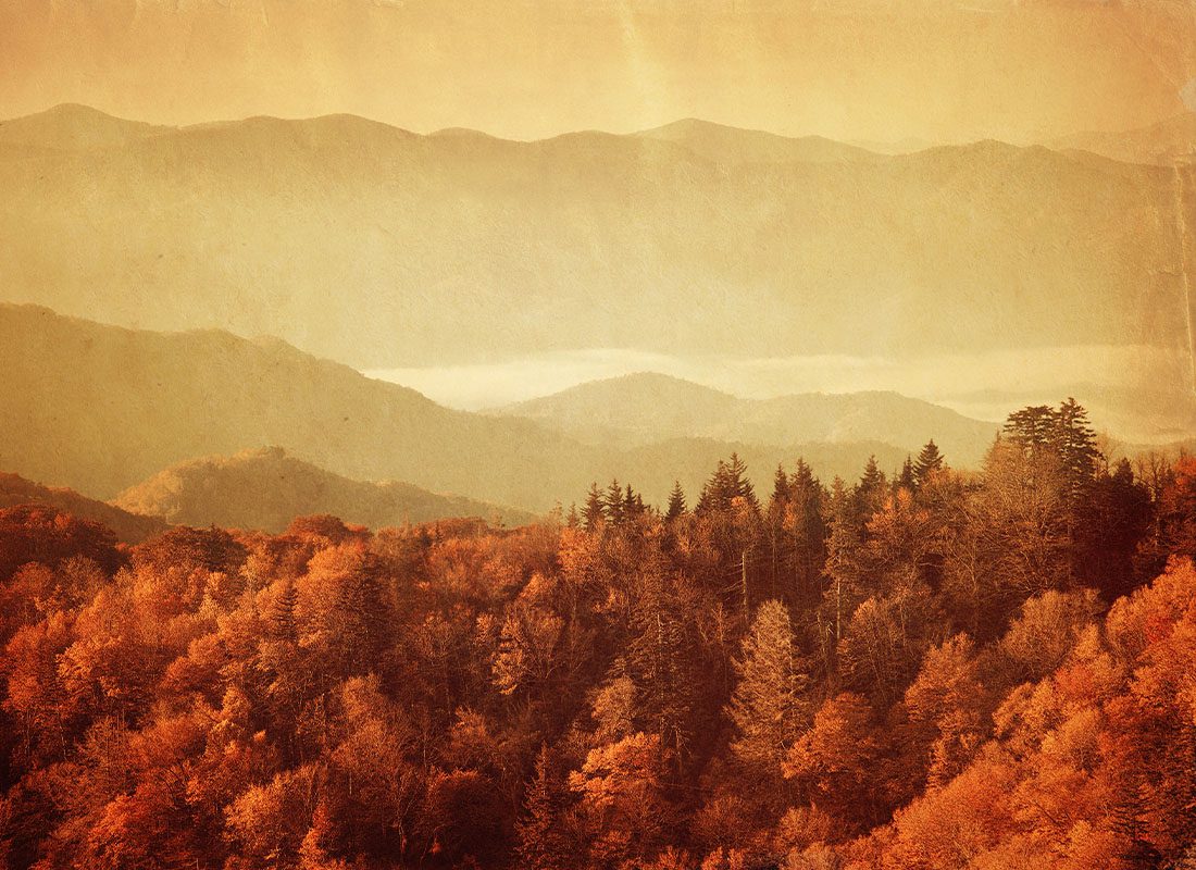 Blog - Vintage View of Mountain Range in Tennessee at Sunset